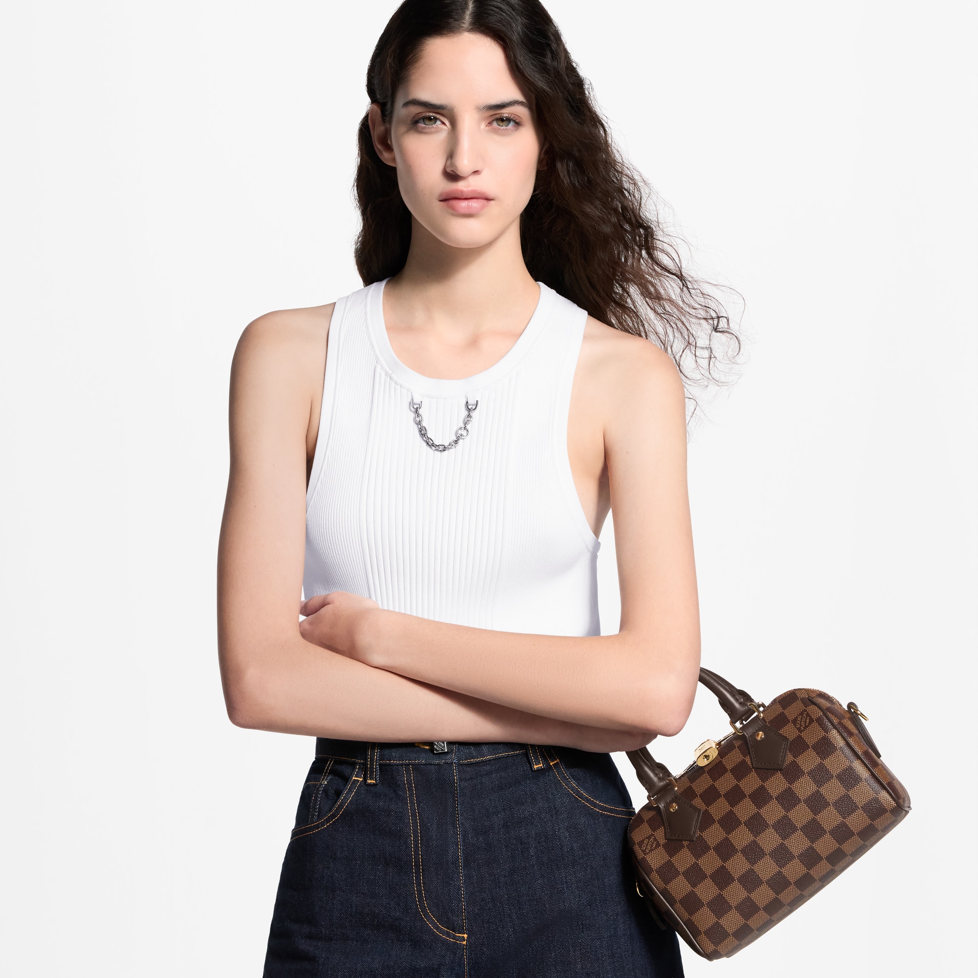 Speedy Bandoulière 20 Damier Ebene - Women - Handbags | LOUIS